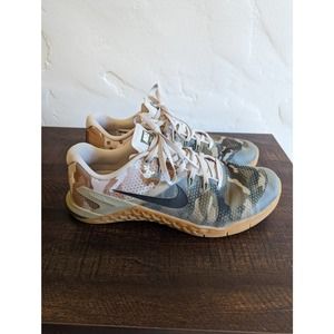 Nike Camo Metcon Athletic Shoes - Tan, Green, Gray